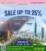 ƯU ĐÃI ĐẾN 25% CÙNG CHINA AIRLINES!