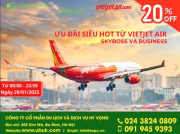 VIETJET GIẢM 20% HẠNG VÉ SKYBOSS & BUSINESS