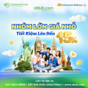 TIẾT KIỆM LÊN ĐẾN 15% KHI MUA VÉ THEO NHÓM