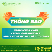 ​​​​​​​TỪ NGÀY 01/01/2025: NGỪNG CHẤP NHẬN CHỨNG MINH NHÂN DÂN (CMND) KHI LÀM THỦ TỤC BAY 