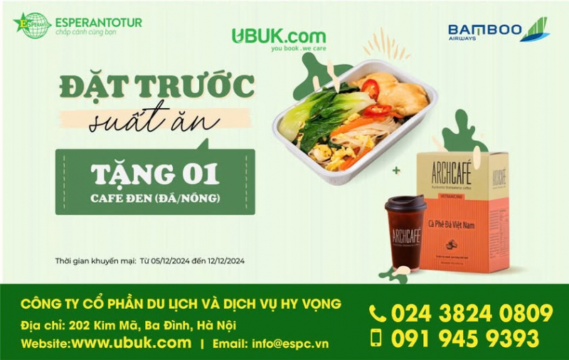 ƯU ĐÃI ĐẶC BIỆT CÙNG BAMBOO AIRWAYS