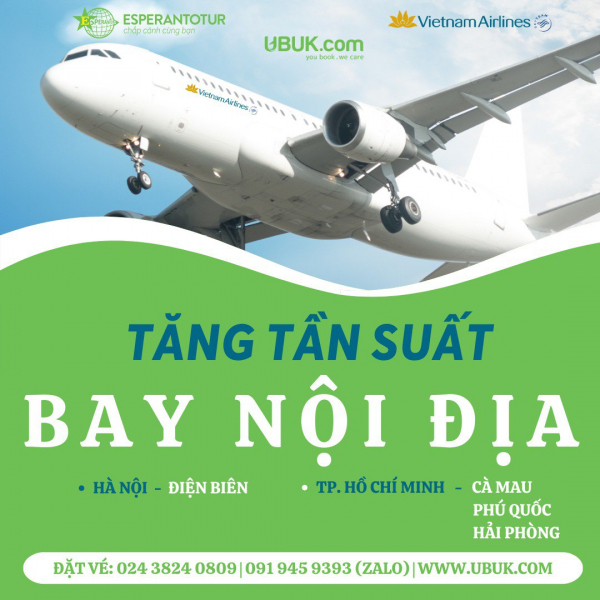 VIETNAM AIRLINES TĂNG TẦN SUẤT BAY NỘI ĐỊA