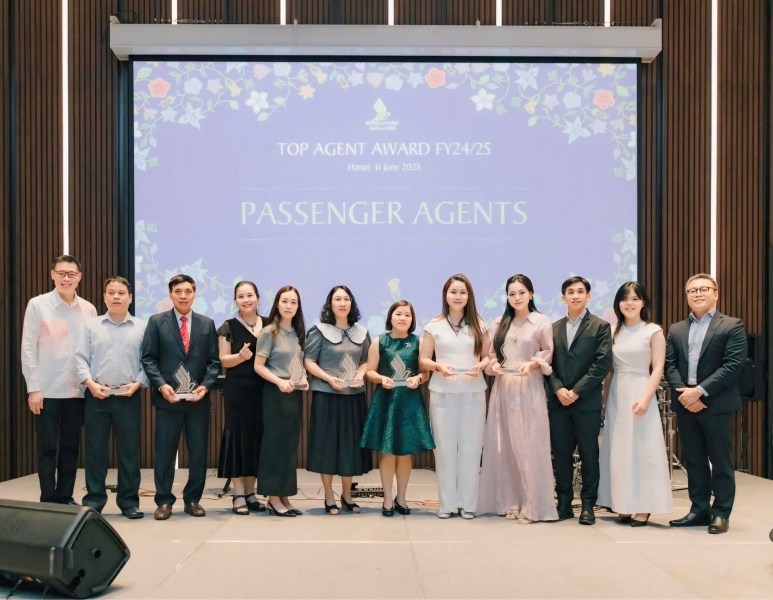 ESPERANTOTUR - TOP ĐẠI LÝ XUẤT SẮC CỦA SINGAPORE AIRLINES!
