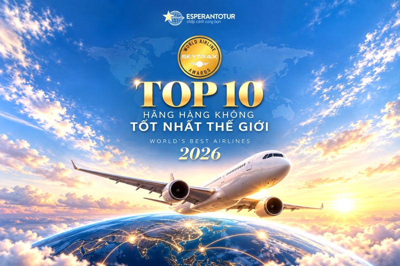 TOP 10 HÃNG HÀNG KHÔNG TỐT NHẤT THẾ GIỚI NĂM 2026 THEO SKYTRAX