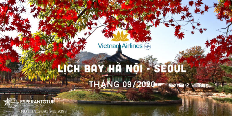 VIETNAM AIRLINES THÔNG BÁO LỊCH BAY HÀ NỘI - INCHEON THÁNG 9