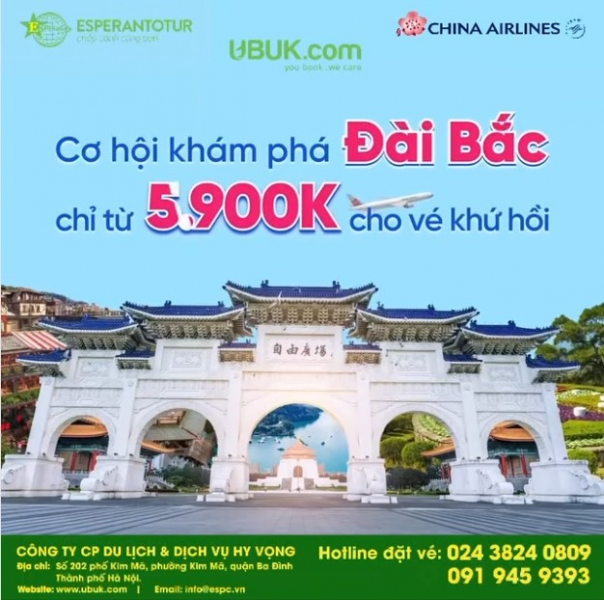 ƯU ĐÃI ĐẶC BIỆT CÙNG CHINA AIRLINES