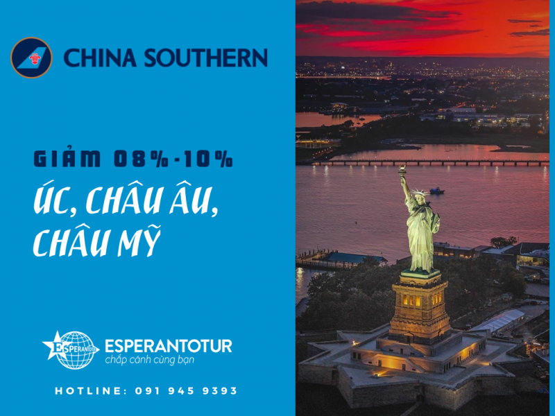 CHINA SOUTHERN AIRLINES GIẢM GIÁ 08 % - 10 %