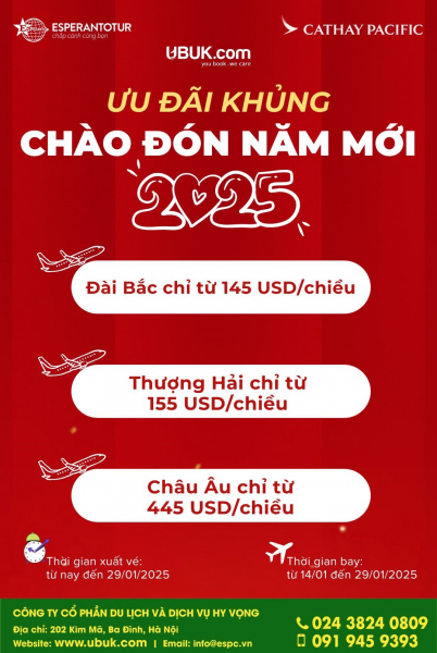 ƯU ĐÃI KHỦNG THÁNG 1 – KHÁM PHÁ THẾ GIỚI CÙNG CATHAY PACIFIC!