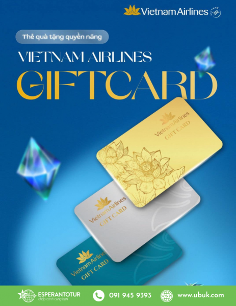 THẺ QUÀ TẶNG QUYỀN NĂNG: VIETNAM AIRLINES GIFT CARD