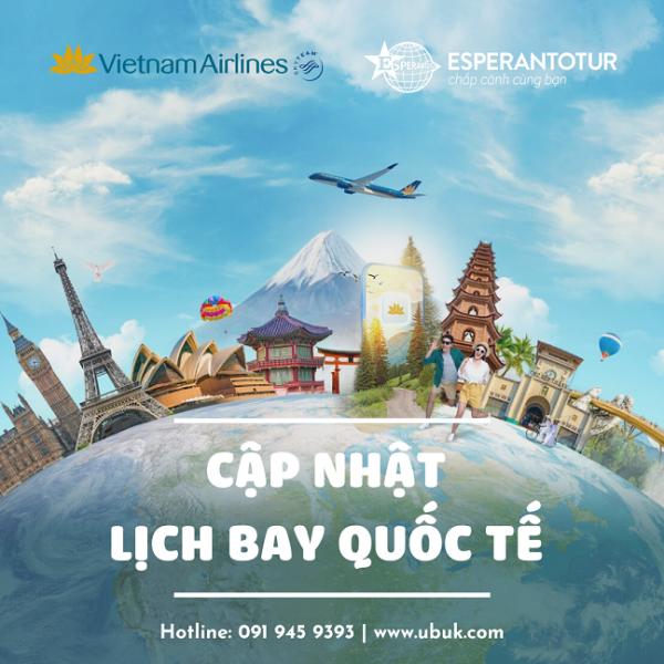 VIETNAM AIRLINES CẬP NHẬT LỊCH BAY QUỐC TẾ 