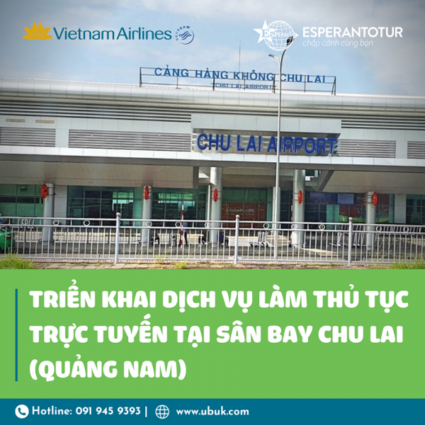 VIETNAM AIRLINES TRIỂN KHAI DỊCH VỤ LÀM THỦ TỤC TRỰC TUYẾN TẠI SÂN BAY CHU LAI (QUẢNG NAM)