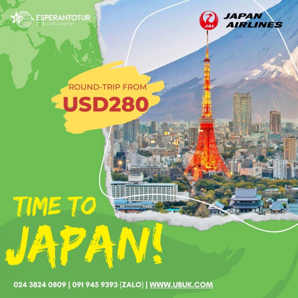 BAY KHỨ HỒI ĐẾN JAPAN CHỈ TỪ 280 USD++