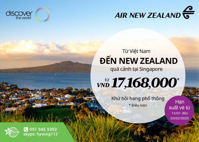KHUYẾN MẠI TỪ AIR NEW ZEALAND
