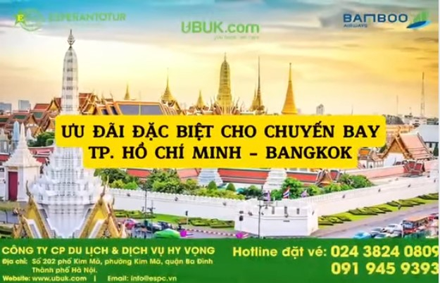 ✈️ ƯU ĐÃI ĐẶC BIỆT CHO CHUYẾN BAY TP. HỒ CHÍ MINH – BANGKOK