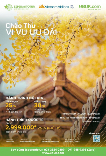 CHÀO THU - VI VU ƯU ĐÃI TỪ VIETNAM AIRLINES