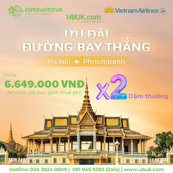 KHÁM PHÁ CAMPUCHIA CÙNG ƯU ĐÃI ĐẾN TỪ VIETNAM AIRLINES!